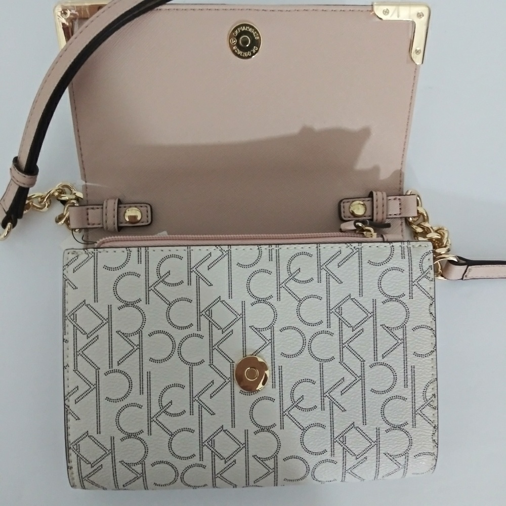 NWT CALVIN KLEIN LOGO MINI CROSSBODY BAG CLUTCH - Picture 4 of 8